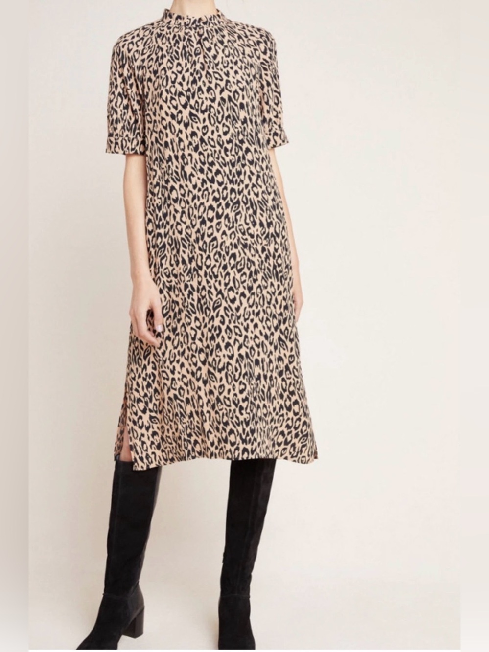 Anthropologie Mackenzie Mock Neck Tunic Dress Size M
